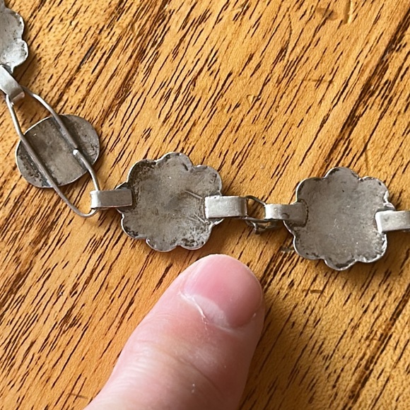 Navajo Silver Concho belt/necklace- Roger Skeet(?) - Picture 5 of 14